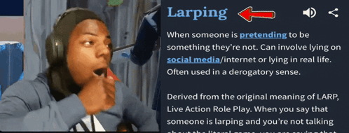 Man Wearing Headphones Looking At Larping Definition GIF