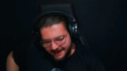 Man Wearing Headphones Making Face GIF