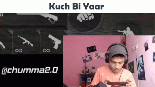 Man Wearing Headphones Playing Video Game Kuch Bi Yaar