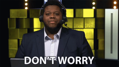 Man Wearing Headphones Saying Dont Worry