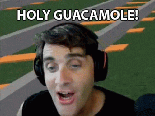 Man Wearing Headphones Saying Holy Guacamole