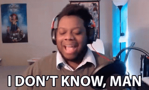 Man Wearing Headphones Saying I Don't Know GIF