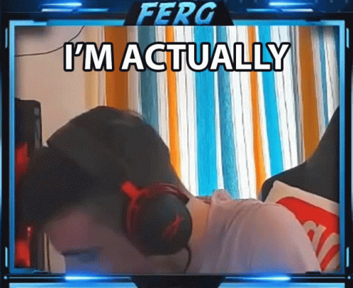 Man Wearing Headphones Saying I'm Actually