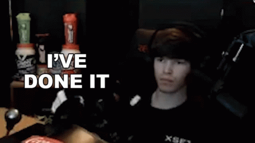 Man Wearing Headphones Saying Ive Done It