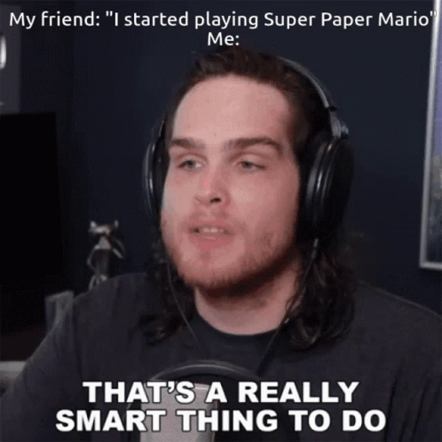 Man Wearing Headphones Saying Smart Thing