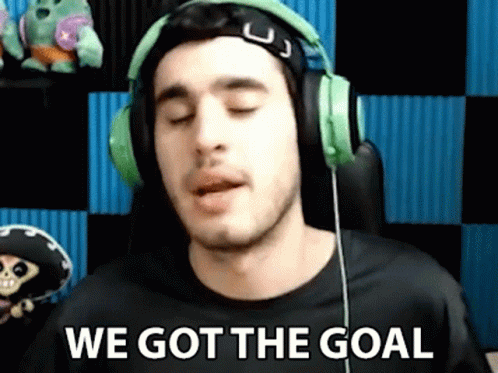 Man Wearing Headphones Saying We Got The Goal