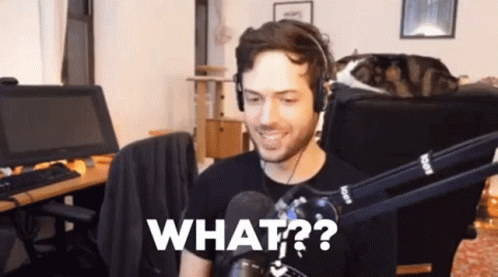 Man Wearing Headphones Saying What