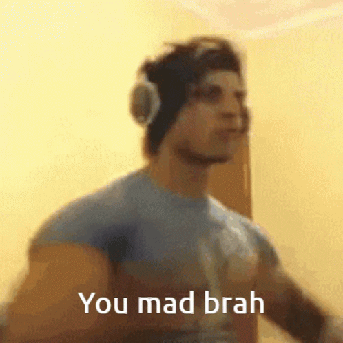 Man Wearing Headphones Says You Mad Brah Blurry Photo