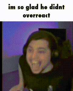 Man Wearing Headphones Smiling Im So Glad He Didnt Overreact GIF