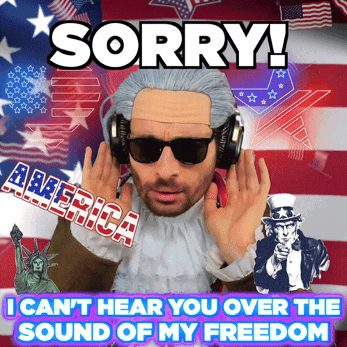 Man Wearing Headphones Sorry I Can't Hear You GIF