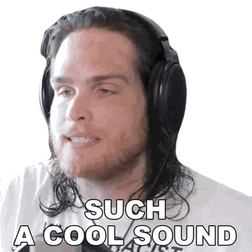 Man Wearing Headphones Such a Cool Sound