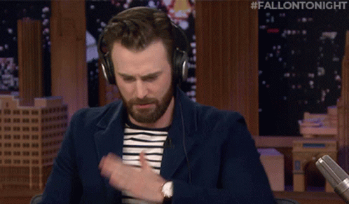 Man Wearing Headphones with #FallOnTonight