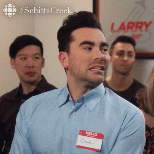 Man Wearing Hello David Name Tag