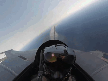 Man Wearing Helmet And Goggles Flying GIF