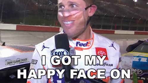 Man Wearing I Got My Happy Face On Mask