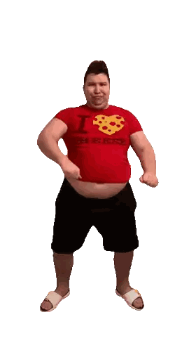 Man Wearing I Love Pizza Shirt