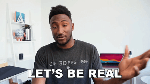 Man Wearing Let's Be Real Shirt