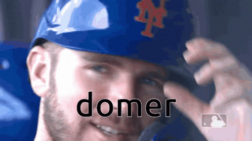 Man Wearing Mets Hat Says Domer GIF
