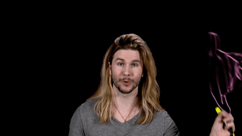 Man Wearing Neon Sorting Hat GIF