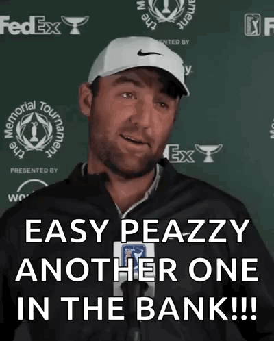 Man Wearing Nike Hat Says Easy Peazzy GIF