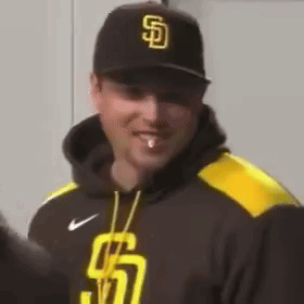 Man Wearing Padres Hat Smiling