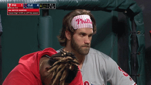 Man Wearing Phillies Headband Looking