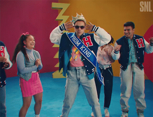 Man Wearing Prom King Sash