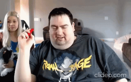Man Wearing Raw Rage Shirt