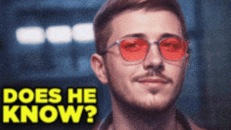 Man Wearing Red Glasses Does He Know