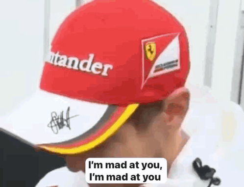 Man Wearing Red Hat Saying Im Mad At You