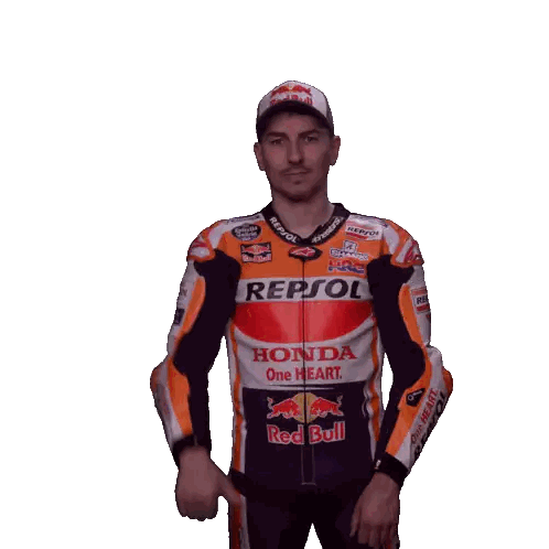 Man Wearing Repsol Honda Motorcycle Jacket