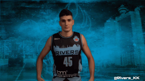 Man Wearing Rivers 45 Jersey GIF