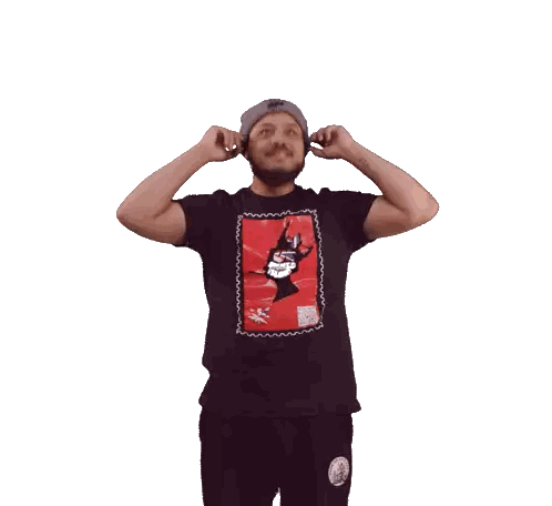 Man Wearing Santa T-Shirt