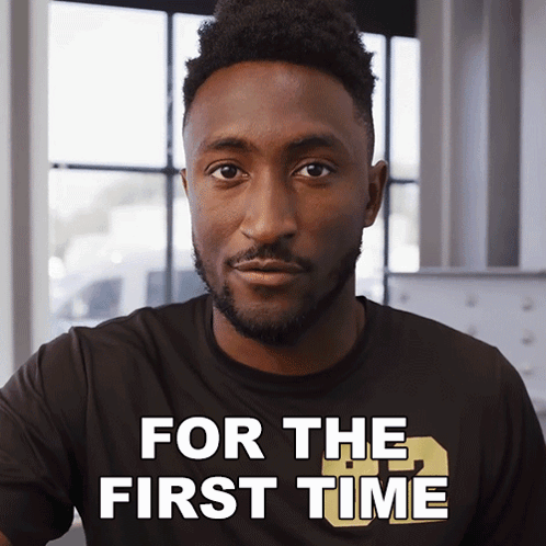 Man Wearing Shirt Saying For The First Time