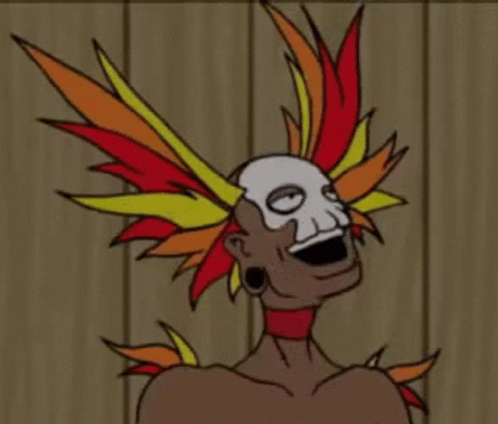 Man Wearing Skull Mask GIF