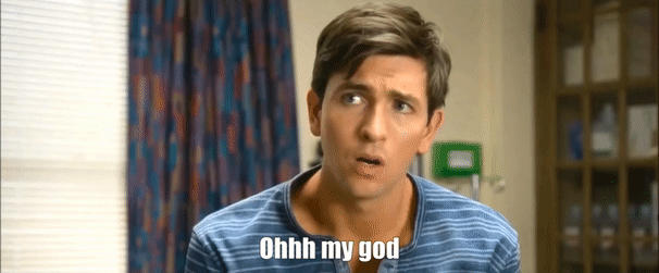 Man Wearing Stripes Shirt Saying Ohhh My God GIF