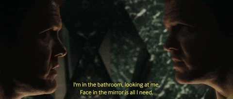Man Wearing Suit In The Mirror GIF