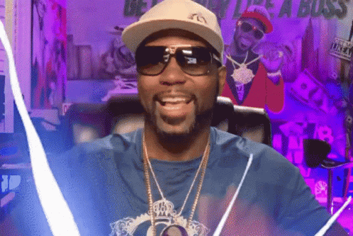 Man Wearing Sunglasses And Hat Smiling GIF
