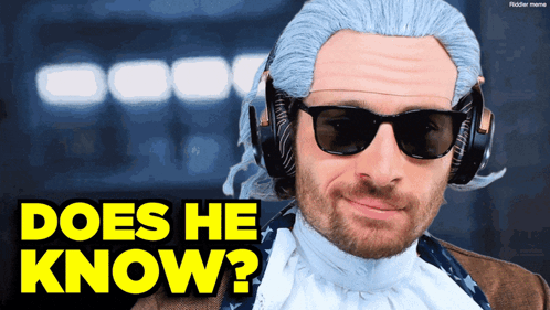 Man Wearing Sunglasses and Headphones Does He Know