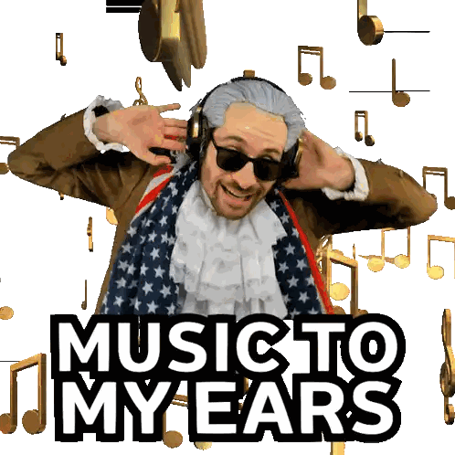 Man Wearing Sunglasses and Headphones Music To My Ears