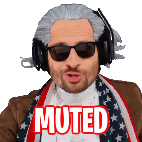 Man Wearing Sunglasses and Headphones Muted