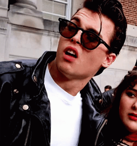 Man Wearing Sunglasses And Leather Jacket GIF