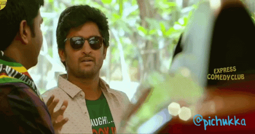 Man Wearing Sunglasses Comedy Club Text GIF