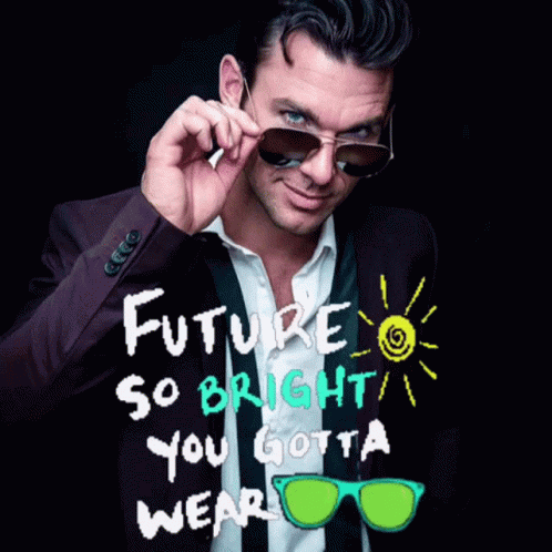 Man Wearing Sunglasses Future So Bright