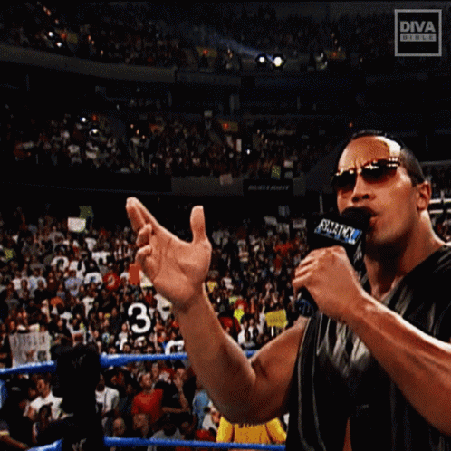 Man Wearing Sunglasses Holding Microphone