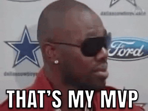 Man Wearing Sunglasses Saying MVP