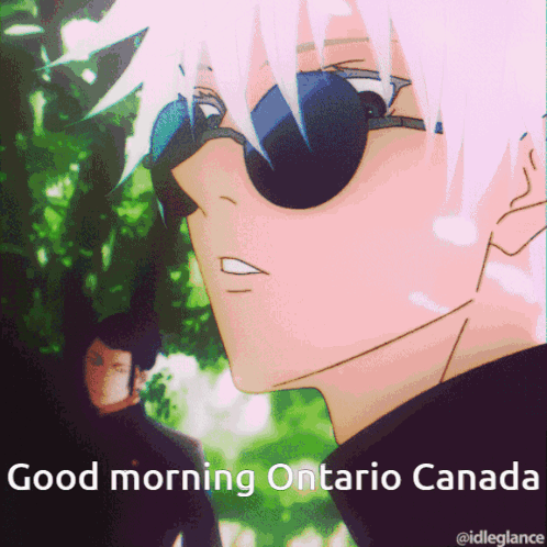 Man Wearing Sunglasses Says Good Morning Ontario Canada