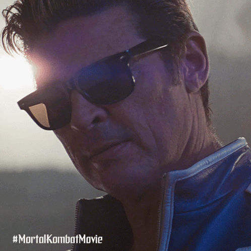 Man Wearing Sunglasses with Mortal Kombat Movie