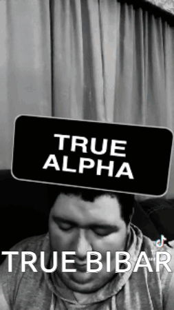 Man Wearing True Alpha Sign GIF