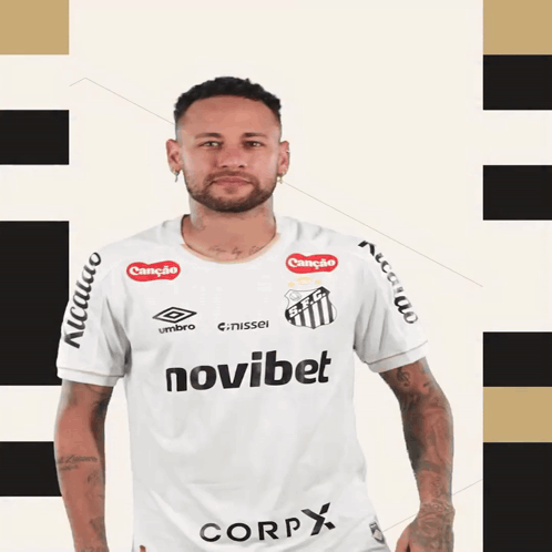 Man Wearing White Novbet Shirt